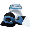 Surf Hat - Flat Bill - Corduroy - Charcoal Gray / Light Blue / White - Jersey Mesh