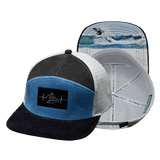 Surf Hat, Flat Bill, Snapback Hat, Corduroy, Charcoal, Light Blue, White, Mens Hat, Womens Hat, Main Picture 