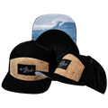 Surf Hat - Flat Bill - Cork - Black - Laser Mesh
