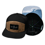 Surf Hat, Flat Bill, Snapback Hat, Cork, Black, Mens Hat, Womens Hat, Main Picture