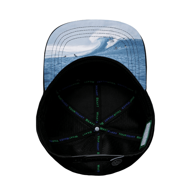 Surf Hat, Flat Bill, Snapback Hat, Cork, Black, Mens Hat, Womens Hat, Underbill Picture