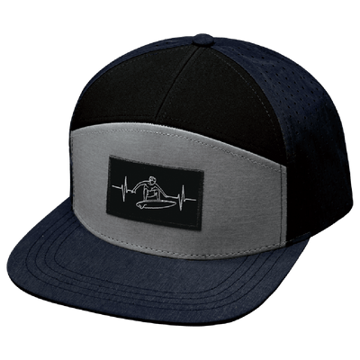 Surf Hat, Flat Bill, Snapback Hat, Navy, Gray, Black, Mens Hat, Womens Hat, Front Picture