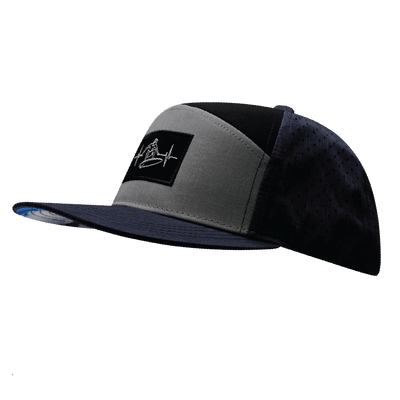 Surf Hat, Flat Bill, Snapback Hat, Navy, Gray, Black, Mens Hat, Womens Hat, Side Picture