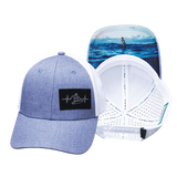 Surf Hat, Low Profile, Snapback Hat, Light Blue, White, Mens Hat, Womens Hat, Main Picture 