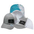 Surf Hat - Low Profile - Heather Gray / White - Trucker Mesh