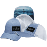 Surf Hat, Low Profile, Snapback Hat, Light Blue, White, Mens Hat, Womens Hat, Main Picture 