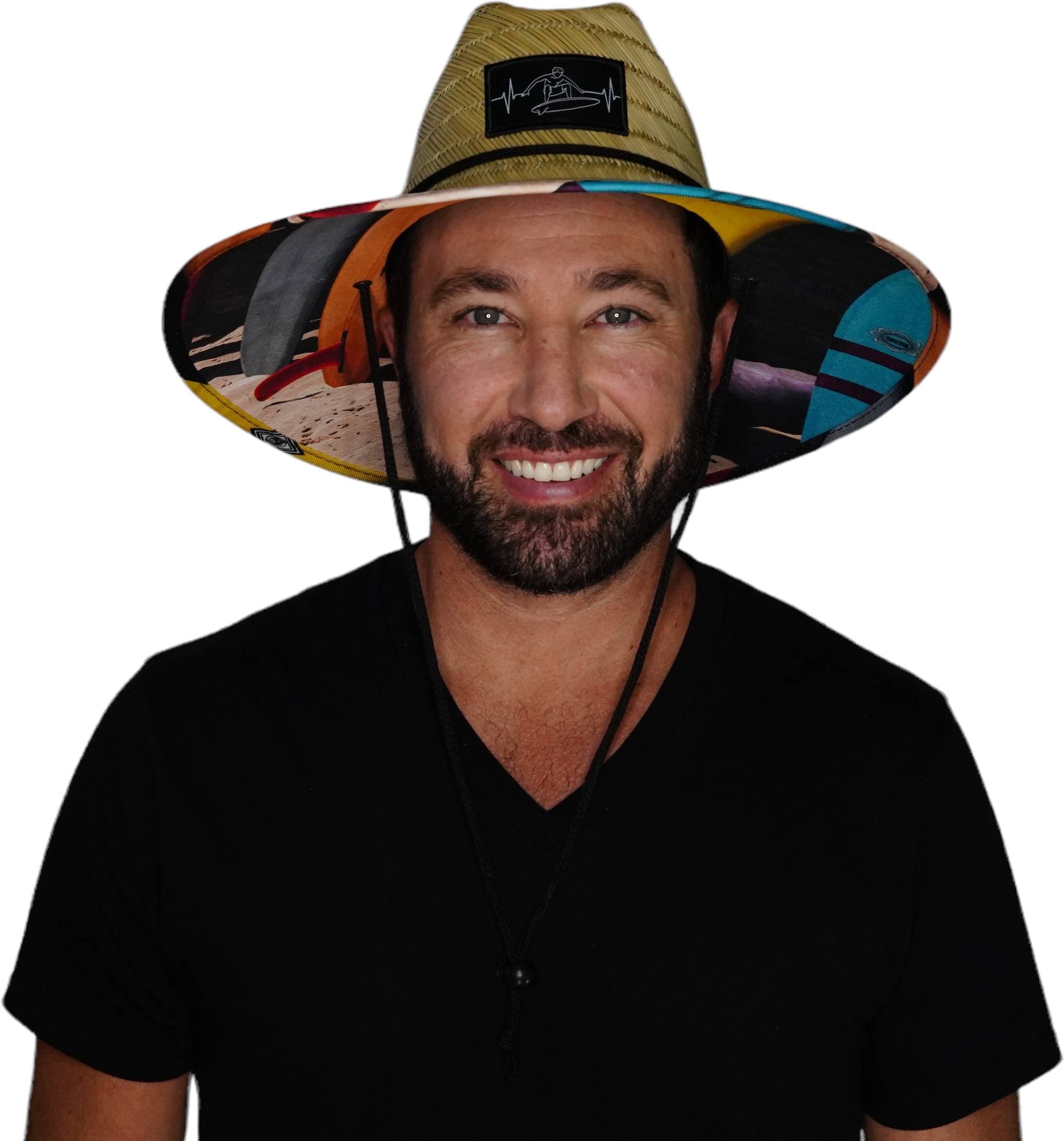 Surf Straw Hat Large Brim Lifeguard Water Resistant Hat