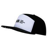 TAB Hat, Flat Bill, Snapback Hat, Black, White, Mens Hat, Womens Hat, Side Picture