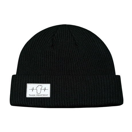 Tahoe Beanie, Cuffed Beanie, Black, Mens Beanie, Womens Beanie, Front Picture