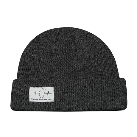 Tahoe Beanie, Cuffed Beanie, Charcoal, Mens Beanie, Womens Beanie, Front Picture