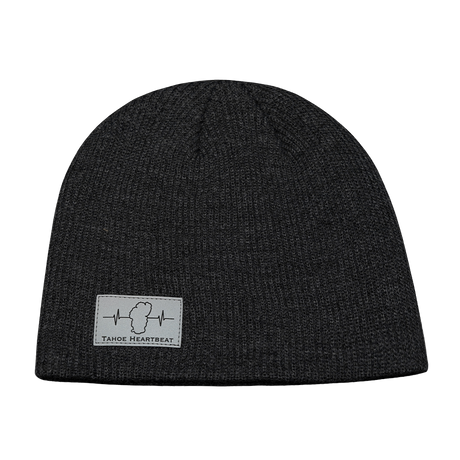 Tahoe Beanie, No Cuff Beanie, Charcoal, Mens Beanie, Womens Beanie, Front Picture