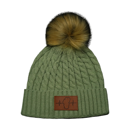 Tahoe Beanie, Pom Beanie, Mint, Mens Beanie, Womens Beanie, Front Picture