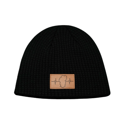 Tahoe Beanie — Waffle, Black