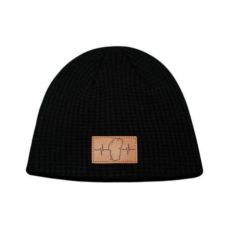 Tahoe Beanie, Waffle Beanie, Black, Mens Beanie, Womens Beanie, Front Picture