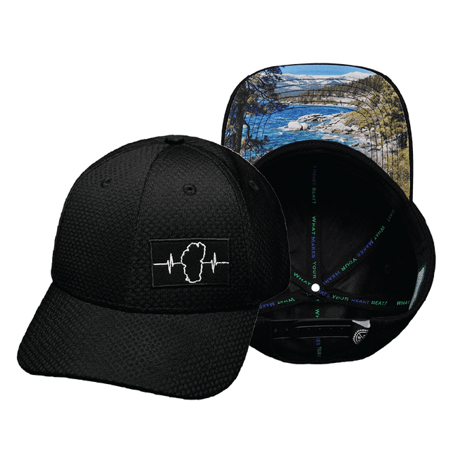 Tahoe Hat, Athletiic Fit,  Airmesh, Snapback Hat, Black, Mens Hat, Womens Hat, Main Picture