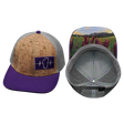 Tahoe Hat, Baseball Hat, Snapback Hat, Cork, Purple, Gray, Mens Hat, Womens Hat, Main Picture