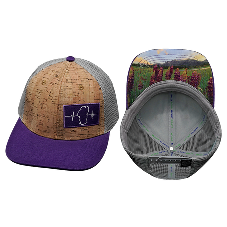 Tahoe Hat, Baseball Hat, Snapback Hat, Cork, Purple, Gray, Mens Hat, Womens Hat, Main Picture