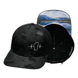Tahoe Hat, Baseball Hat, Snapback Hat, Black Camo, Black Mens Hat, Womens Hat, Main Picture