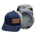 Tahoe Hat - Baseball Hat Fit - Heather Navy / Gray - Trucker Mesh