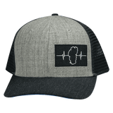 Tahoe Hat, Baseball Hat, Snapback Hat, Heather Charcoal, Gray, Mens Hat, Womens Hat, Front Picture