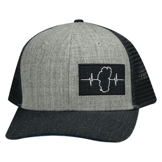 Tahoe Hat, Baseball Hat, Snapback Hat, Heather Charcoal, Gray, Mens Hat, Womens Hat, Front Picture