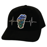 Tahoe Hat, Baseball Hat, Snapback Hat, Suede, Black, Sand Harbor, Mens Hat, Womens Hat, Front Picture