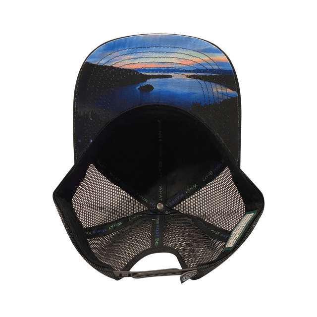 Tahoe Hat, Baseball Hat, Snapback Hat, Suede, Black, Sunrise, Mens Hat, Womens Hat,  Underbill Picture