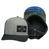 Tahoe Hat, Baseball Hat, Snapback Hat, Heather Charcoal, Gray, Mens Hat, Womens Hat, Main Picture