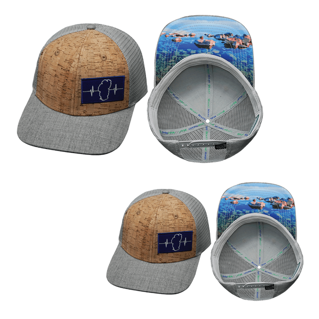 Tahoe Hat Bundle, Baseball Hat, Snapback Hat, Cork, Heather Gray, Gray, Mens Hat, Womens Hat, Main Picture