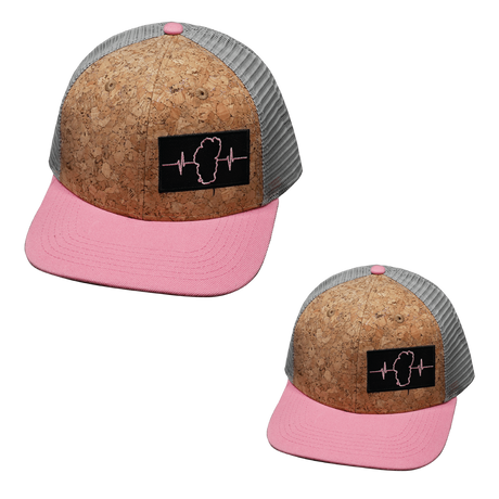 Tahoe Hat Bundle, Baseball Hat, Snapback Hat, Cork, Pink, Gray, Mens Hat, Womens Hat, Front Picture