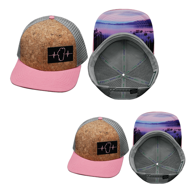 Tahoe Hat Bundle, Baseball Hat, Snapback Hat, Cork, Pink, Gray, Mens Hat, Womens Hat, Main Picture