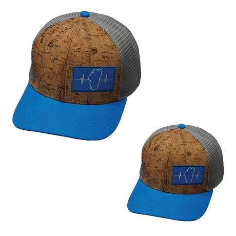 Tahoe Hat Bundle, Baseball Hat, Snapback Hat, Cork, Teal, Gray, Mens Hat, Womens Hat, Front Picture