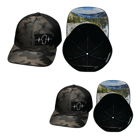 Tahoe Hat Bundle, Baseball Hat, Snapback Hat, Black Camo, Black, Mens Hat, Womens Hat, Main Picture