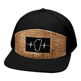 Tahoe Hat, Flat Bill, Snapback Hat, Cork, Black, Mens Hat, Womens Hat, Front Picture