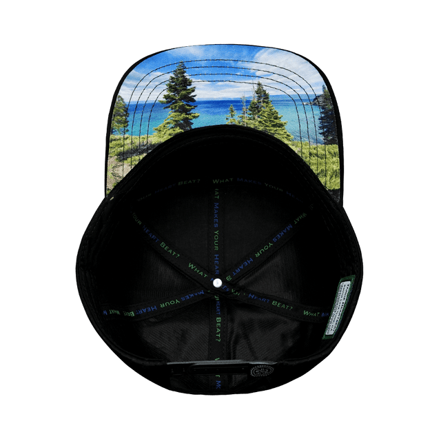 Tahoe Hat, Flat Bill, Snapback Hat, Cork, Black, Mens Hat, Womens Hat, Underbill Picture