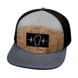 Tahoe Hat, Flat Bill, Snapback Hat, Cork, Navy, Gray, Black, Mens Hat, Womens Hat, Front Picture