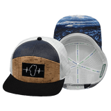 Tahoe Hat, Flat Bill, Snapback Hat, Cork, Black, Navy, White, Mens Hat, Womens Hat, Main Picture