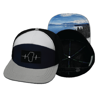 Tahoe Hat — Flat Bill, Gray / Navy / White / Black, Laser Mesh
