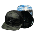 Tahoe Hat - Flat Bill - Green Camo / Black - Jersey Mesh