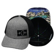 Tahoe Hat, Low Profile, Snapback Hat, Gray, Black, Mens Hat, Womens Hat, Main Picture 