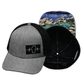 Tahoe  Hat - Low Profile - Gray / Black - Trucker Mesh