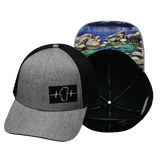 Tahoe Hat, Low Profile, Snapback Hat, Gray, Black, Mens Hat, Womens Hat, Main Picture 