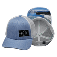 Tahoe Hat, Low Profile, Snapback Hat, Light Blue, White, Mens Hat, Womens Hat, Main Picture 