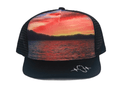 Tahoe Hat - Trucker Hat - Suede - Black - Sunset - Trucker Mesh