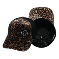 Tahoe Hat - Trucker Hat - Velvet - Gold Leopard Print - Trucker Mesh