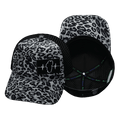 Tahoe Hat - Trucker Hat - Velvet - Silver Leopard Print - Trucker Mesh