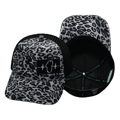 Tahoe Hat Trucker Hat — Velvet, Silver Leopard Print, Trucker Mesh