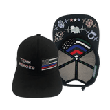 Team Heroes Hat, Baseball Hat, Snapback Hat, Suede, Black, Mens Hat, Womens Hat, Main Picture