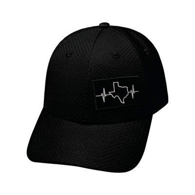 Texas Hat, Athletiic Fit,  Airmesh, Snapback Hat, Black, Mens Hat, Womens Hat, Front Picture 