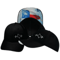 Texas Hat - Airmesh - Athletic Fit - Black - Fabric Back